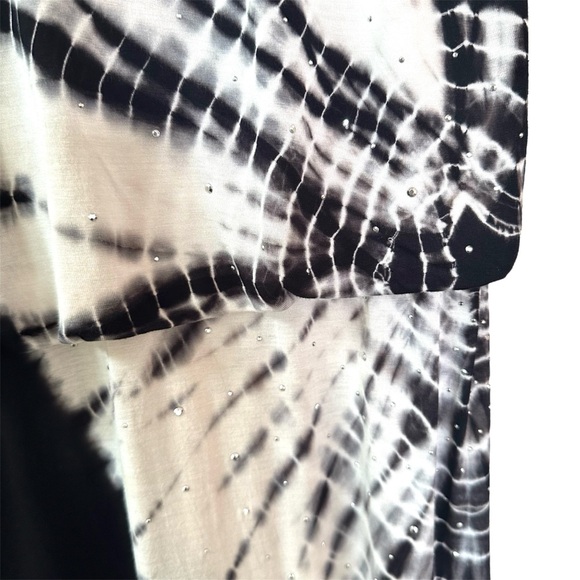 I.N.C. Tie-Dyed Maxi Dress Petite Medium w/ crystal detail and slit - Picture 4 of 8